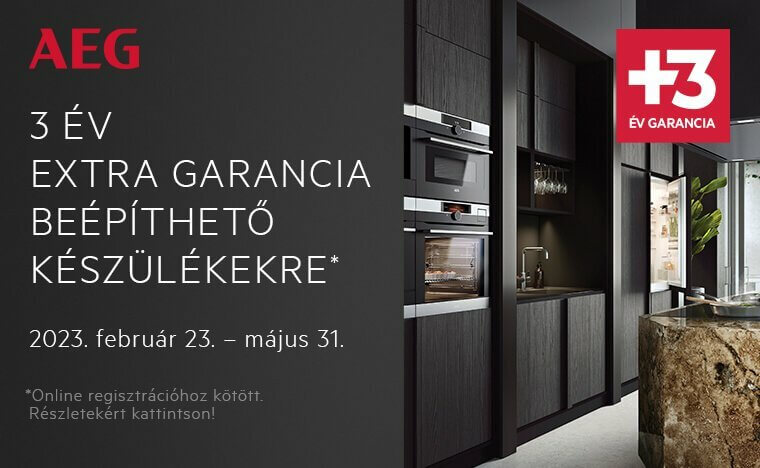 +3 év extra gyári garancia minden AEG beépíthető termékre a preciz.hu-tól!