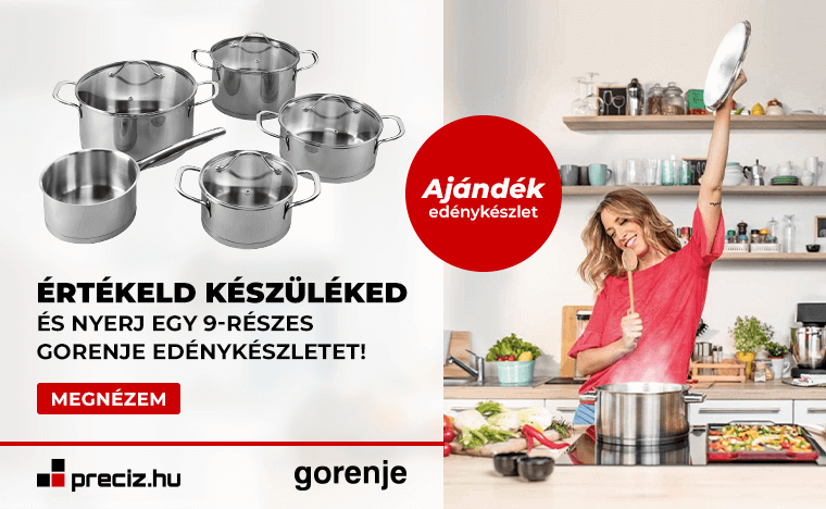 Értékelje készülékét és nyerjen 9 részes Gorenje edénykészletet