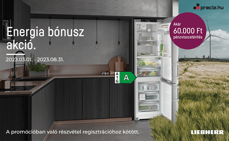 Energiabónusz akció a promócióban résztvevő Liebherr készülékekre /regisztrációhoz kötött/