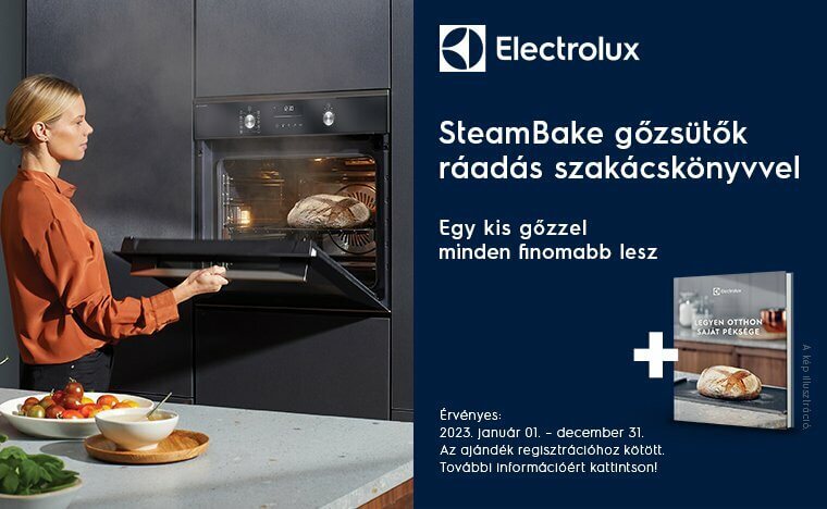 Electrolux SteamBake gőzsütők ráadás szakácskönyvvel a preciz.hu-tól!