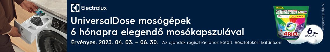 UniversalDose mosógépek akár 6 hónapra elegendő mosókapszulával