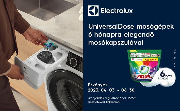 UniversalDose mosógépek akár 6 hónapra elegendő mosókapszulával