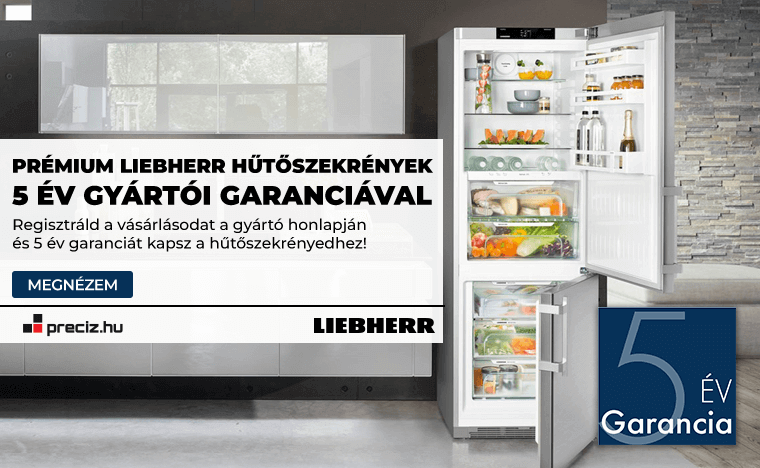 5 év Liebherr garancia /regisztrációhoz kötött/