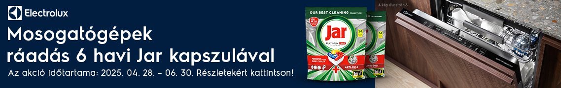 Mosogatógépek ráadás 6 havi Jar kapszulával