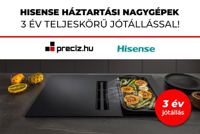 Hisense háztartási nagygépek 3 év jótálással fogyasztóknak a preciz.hu-tól!