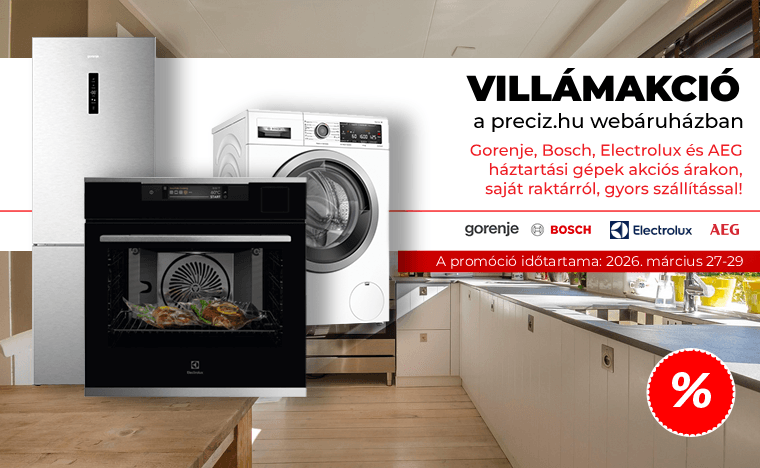 Villámakció beépíthető főzőlap 2026