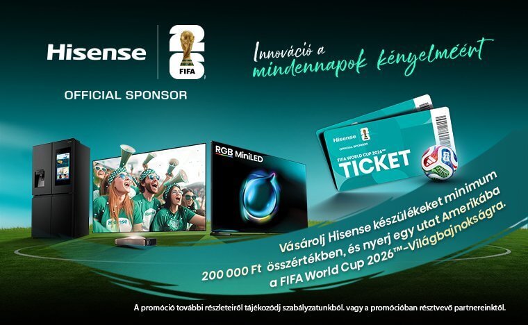 FIFA World Cup 2026 x Hisense - országos nyereményjáték - március 23-május 10 /regisztrációhoz kötött/