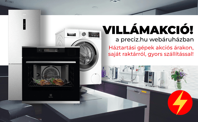 Villámakció beépíthető főzőlap április