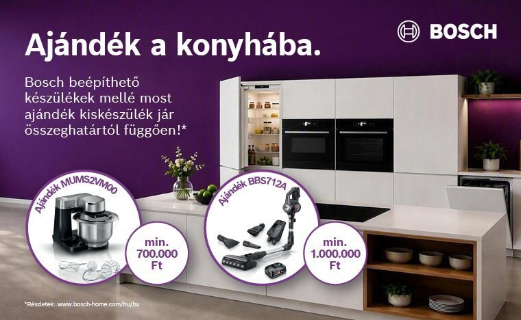 Ajándék komplett Bosch konyhákhoz!