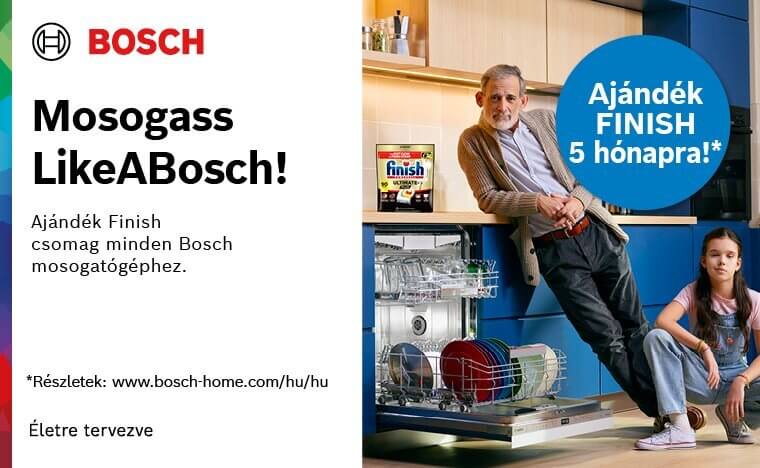 Ajándék Finish kapszula Bosch mosogatógépekhez!