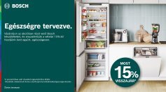 Promócióban résztvevő Bosch készülékek vásárlása esetén 15% pénzvisszatérítés!