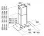 GAMMA GLASS 700/GXE Beépítési méretrajz
