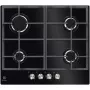 Electrolux KGG6426K beépíthető gázfőzőlap 60cm, üveglapos kivitel, elölgombos vezérlés, szikragyújtás, kovácsolt vas edénytartók