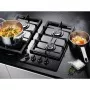 AEG HKB64540NB beépíthető gázfőzőlap 60 cm, üvegkerámia, 4 égős, wok, hob2hood, 2 öntöttvas edénytartó, percszámláló