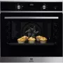 Electrolux EOD5H70X SteamBake beépíthető elektromos sütő, led kijelző, süllyeszett gombok, aqua clean tisztítás, softclosing, teleszkópos sütősín, 72l (xxl)