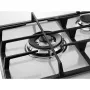 Electrolux KGS7566SX beépíthető gázfőzőlap, 75cm, wok, elölgombos vezérlés, szikragyújtás, kovácsolt vas edénytartók
