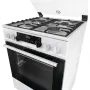 Gorenje KS6350WF kombinált tűzhely, 60 cm, gőzprogramok, érintőkijelzős programóra+tekerőgombok, teleszkópos sütősín, tető, 71l, fehér