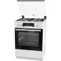 Gorenje KS6350WF kombinált tűzhely, 60 cm, gőzprogramok, érintőkijelzős programóra+tekerőgombok, teleszkópos sütősín, tető, 71l, fehér