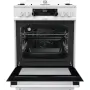 Gorenje KS6350WF kombinált tűzhely, 60 cm, gőzprogramok, érintőkijelzős programóra+tekerőgombok, teleszkópos sütősín, tető, 71l, fehér