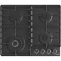 Gorenje GW642AB beépíthető gázfőzőlap, 60cm, wok, elölgombos vezérlés, egykezes szikragyújtás, öntöttvas edénytartó, fekete acéllap