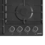 Gorenje GW642AB beépíthető gázfőzőlap, 60cm, wok, elölgombos vezérlés, egykezes szikragyújtás, öntöttvas edénytartó, fekete acéllap
