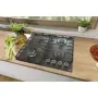 Gorenje GW642AB beépíthető gázfőzőlap, 60cm, wok, elölgombos vezérlés, egykezes szikragyújtás, öntöttvas edénytartó, fekete acéllap