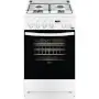 Zanussi ZCK553H1WA kombinált tűzhely, 50cm, multifunkciós sütő, digitális óra, légkeverés, grill, 2 sütőtálca, pizza funkció, üvegtető