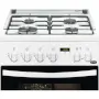 Zanussi ZCK553H1WA kombinált tűzhely, 50cm, multifunkciós sütő, digitális óra, légkeverés, grill, 2 sütőtálca, pizza funkció, üvegtető