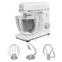 Electrolux E5KM1-4SWB konyhai robotgép, fehér metál, bolygóverés, dagasztókar, tapadásmentes keverőszár, habverő, 1200 w