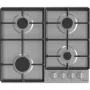 Gorenje G641EX beépíthető gázfőzőlap, 60cm, elölgombos vezérlés, egykezes szikragyújtás, öntöttvas edénytartó rács, inox