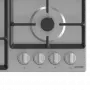 Gorenje G641EX beépíthető gázfőzőlap, 60cm, elölgombos vezérlés, egykezes szikragyújtás, öntöttvas edénytartó rács, inox