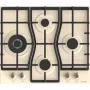 Gorenje GW6D42CLI beépíthető gázfőzőlap, 60cm, classico design, wok, elölgombos vezérlés, szikragyújtás, öntöttvas edénytartó, bézs