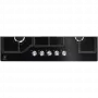 Electrolux KGG75362K beépíthető gázfőzőlap, 75cm, üveglapos kivitel, wok, elölgombos vezérlés, szikragyújtás, kovácsolt vas edénytartók