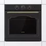 Gorenje BOS67372CLB beépíthető sütő, classico design, extrasteam gőzfunkció, aquaclean tisztítás, teleszkópos sütősín, 77 l