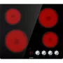 Gorenje EC641BSC beépíthető kerámia főzőlap, 60cm, elölgombos vezérlés, melegen tartás, élcsiszolt