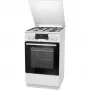 Gorenje K5341WJ kombinált tűzhely, 50 cm, 62 l, led kijelző, tető, fehér
