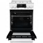 Gorenje K5352WH kombinált tűzhely, 50 cm, 70 l, led kijelző, teleszkópos sütősín, gyors előmelegítés, tető, fehér