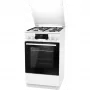 Gorenje K5352WH kombinált tűzhely, 50 cm, 70 l, led kijelző, teleszkópos sütősín, gyors előmelegítés, tető, fehér
