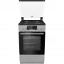 Gorenje K5352SH kombinált tűzhely, 50 cm, 70 l, led kijelző, teleszkópos sütősín, gyors előmelegítés, üveg dísztető, szürke