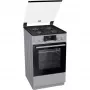 Gorenje K5352SH kombinált tűzhely, 50 cm, 70 l, led kijelző, teleszkópos sütősín, gyors előmelegítés, üveg dísztető, szürke