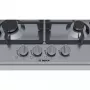 Bosch PGH6B5B90 beépíthető gázfőzőlap, 60cm, wok, nemesacél, elölgombos vezérlés, szikragyújtás, öntöttvas edénytartó rács