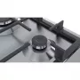 Bosch PGH6B5B90 beépíthető gázfőzőlap, 60cm, wok, nemesacél, elölgombos vezérlés, szikragyújtás, öntöttvas edénytartó rács
