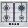 Bosch PGP6B5B60 beépíthető gázfőzőlap, 60cm, nemesacél, elölgombos vezérlés, szikragyújtás, öntöttvas hatású edénytartó rács