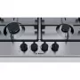 Bosch PGP6B5B60 beépíthető gázfőzőlap, 60cm, nemesacél, elölgombos vezérlés, szikragyújtás, öntöttvas hatású edénytartó rács
