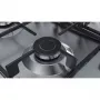 Bosch PGP6B5B60 beépíthető gázfőzőlap, 60cm, nemesacél, elölgombos vezérlés, szikragyújtás, öntöttvas hatású edénytartó rács