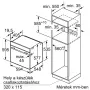 HSG636BW1 Beépítési méretrajz