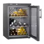 Liebherr WKb 1802 Vinothek borhűtő, fekete, 90 cm, 135 l - 66 palack, páratartalom szabályzás, mechanikus vezérlés, lcd