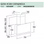 GOYA 70 WH Can Roca Beépítési méretrajz