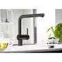 Blanco Linus-S Silgranit zuhanyfejes csap /matt fekete/