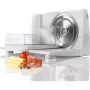 Gorenje R401W szeletelőgép, fehér, 17 cm átmérőjű solingen márkájú penge, 0-17 mm vágásszélesség, 100 w